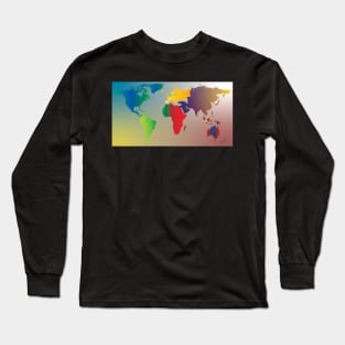 Abstract map of the world Long Sleeve T-Shirt